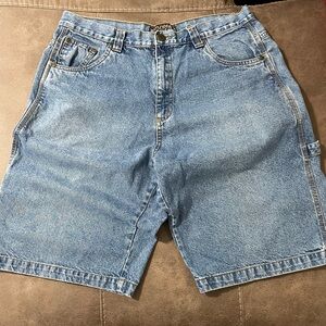 Vintage Burnside Shorts Mens 34 Blue Baggy Fade Denim Hip Hop Skater Y2K